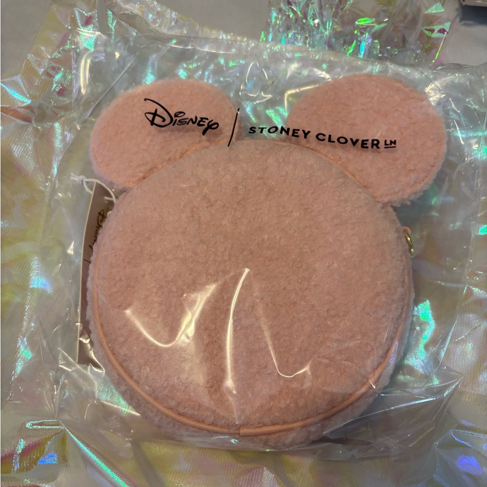 NIP pink Sherpa SCL Mickey Mouse crossbody purse